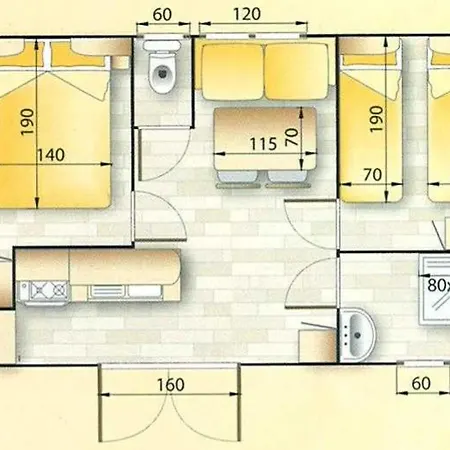 مكان تخييم 4 Etoiles - Piscine - Ef0cca *